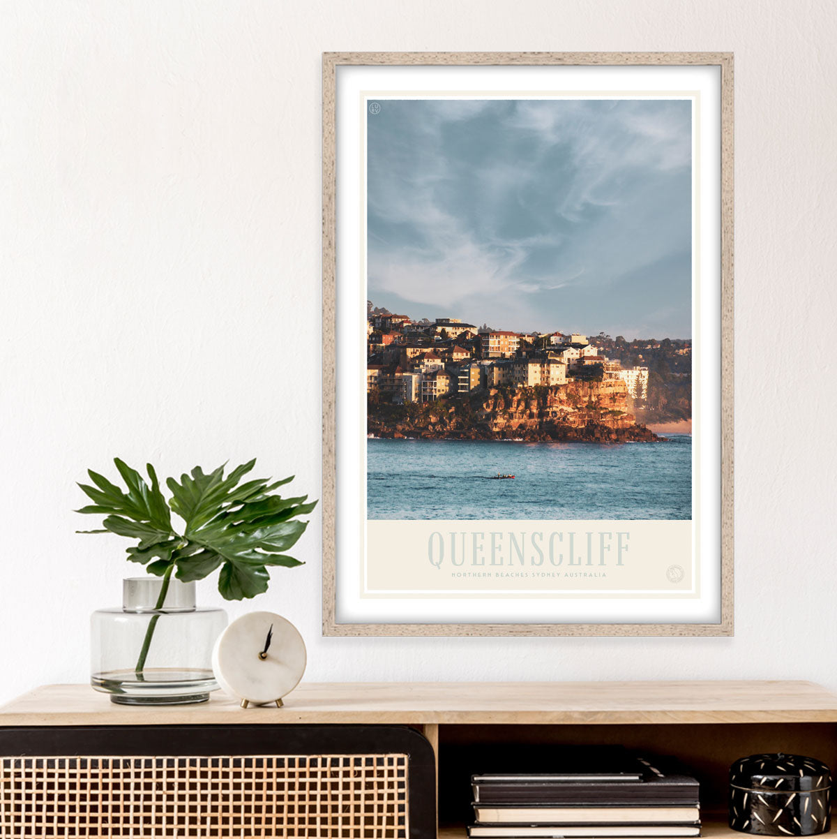 Queenslcliff Manly vintage retro poster print from Places We Luv