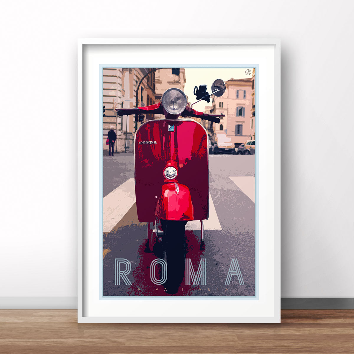 Rome retro vintage travel poster print from Places We Luv