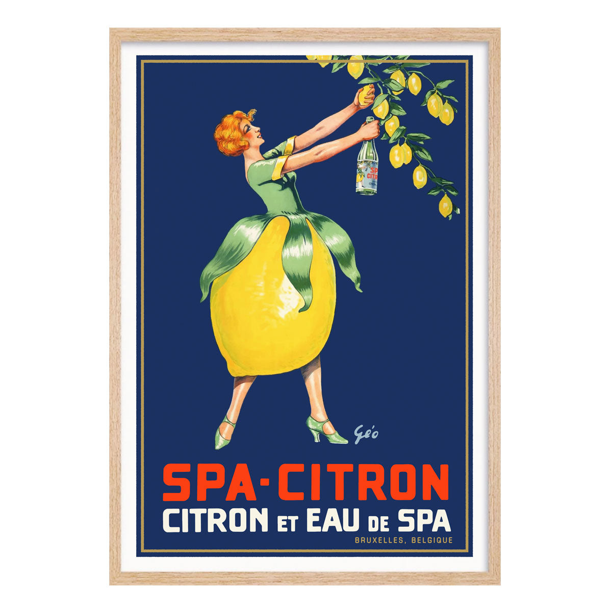 Spa Citron Belgium advertising oak framed print from Places We Luv