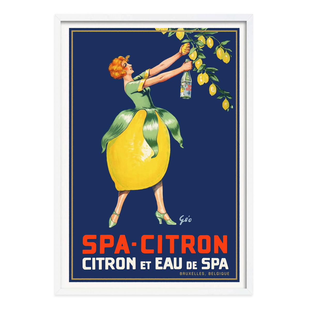 Spa Citron Belgium advertising white framed poster print from Places We Luv