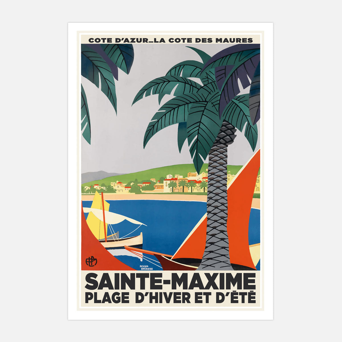 Sainte Maxime retro vintage poster from Places We Luv