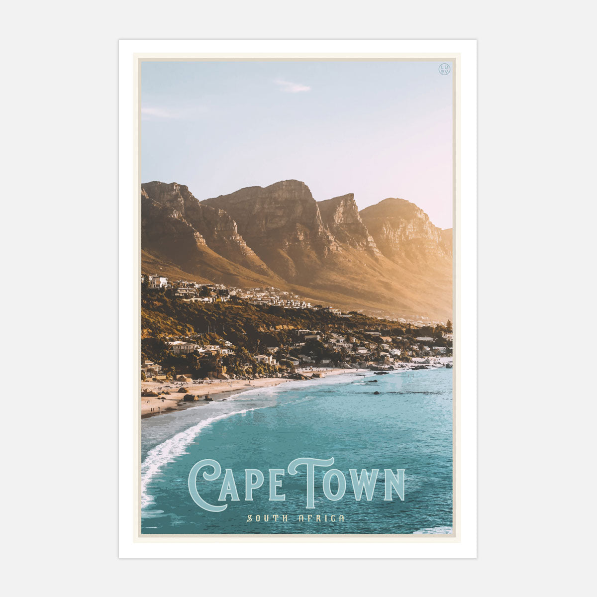 Cape Town South Africa Travel Poster by Places We Luv