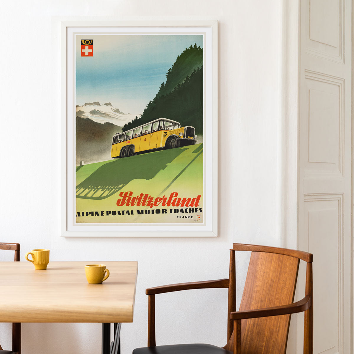 Retro vintage travel Switzerland print from Places We Luv