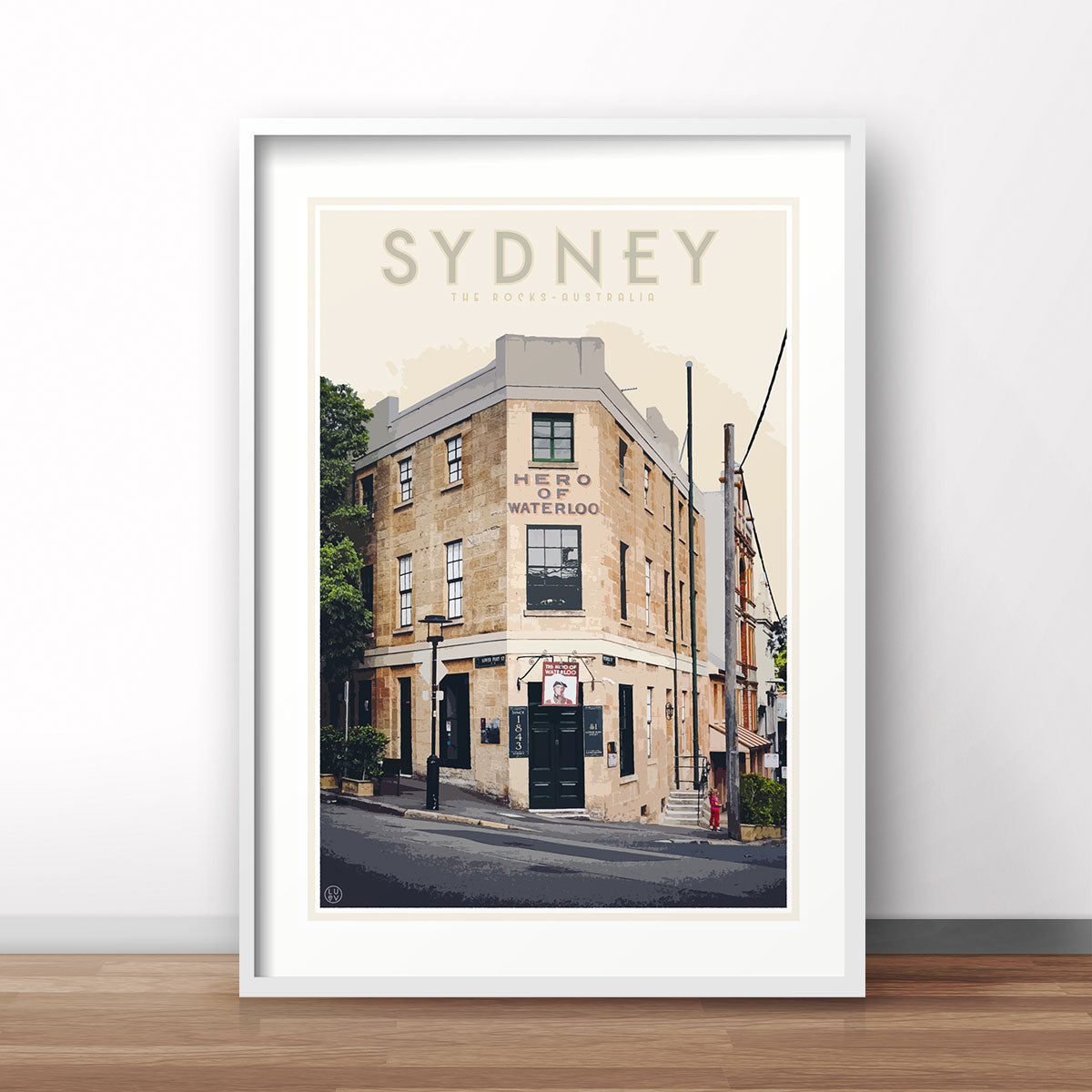 Sydney the rocks vintage retro poster print from Places We Luv