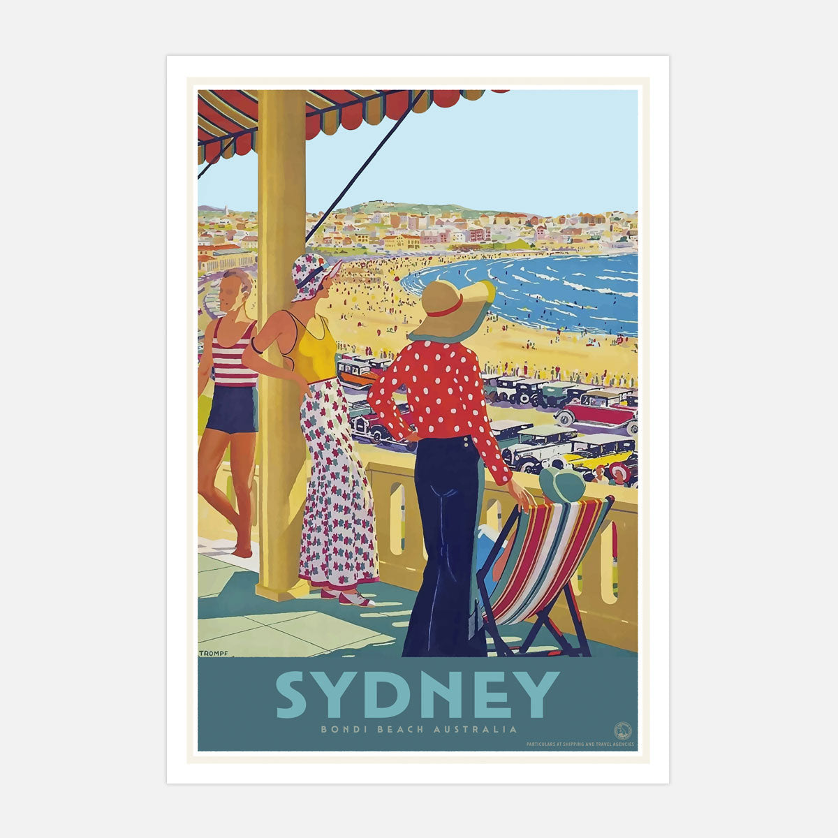 Sydney Australia vintage advertising poster print from PLaces We Luv