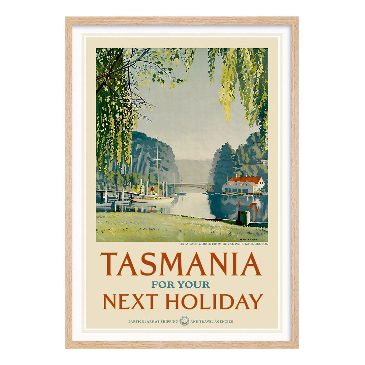 Tasmania nextholiday vintage advertising poster in oak from Places We Luv