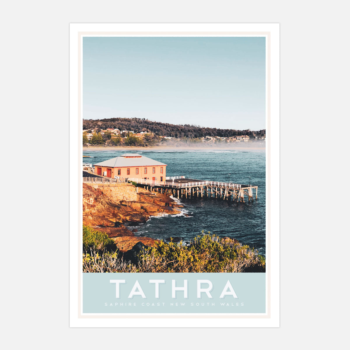 Tathra NSW vintage retro travel poster by Places we Luv 