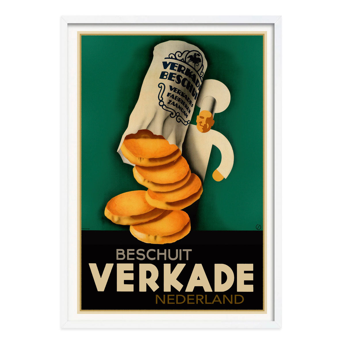 Dutch vintage retro advertising poster in white frame The Netherlands | Places We Luv