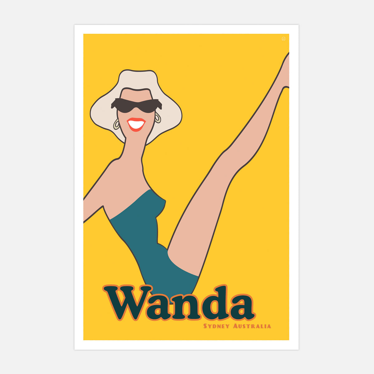 Wanda Beach gal retro vintage poster print from Places We Luv