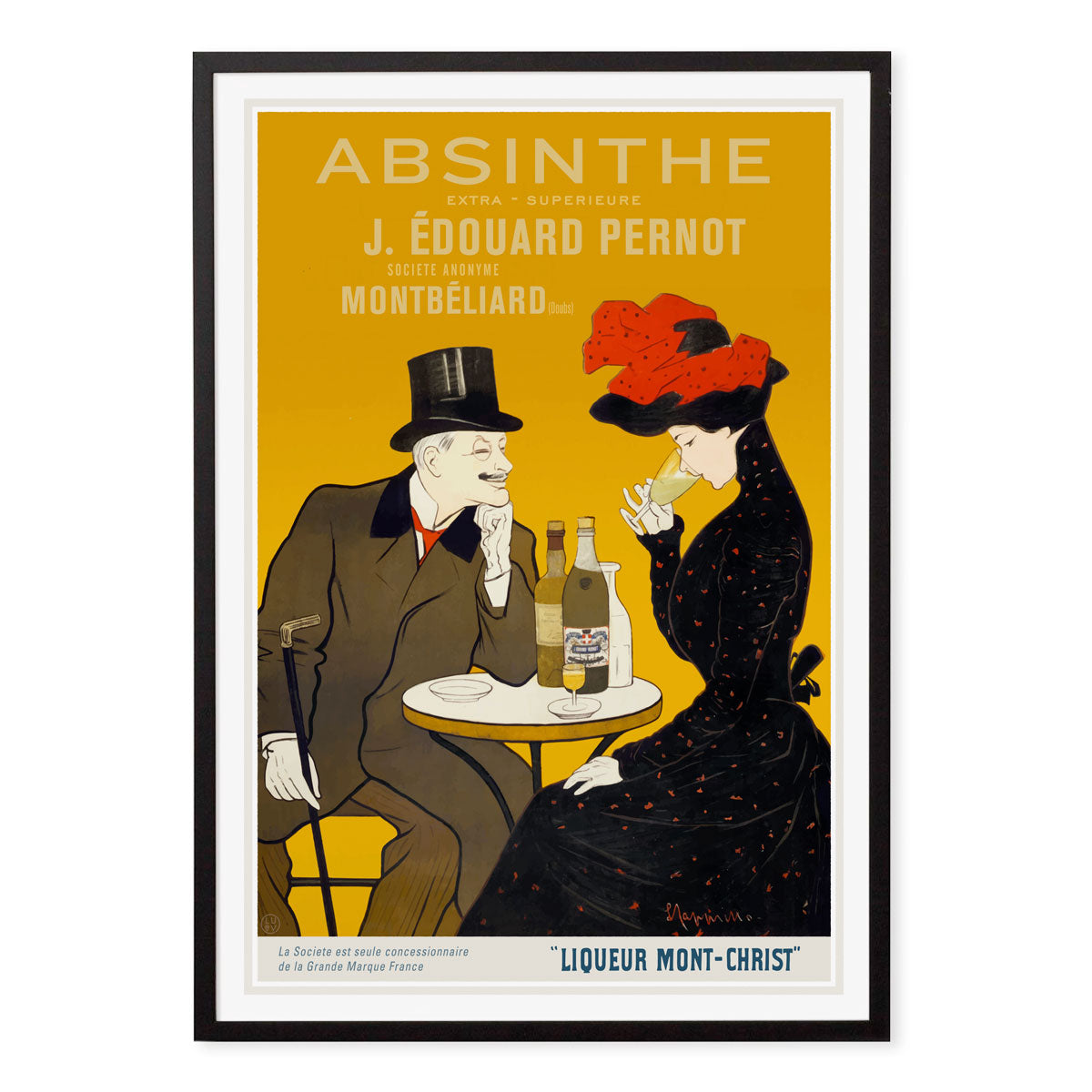 J Edouard Pernot retro vintage advertising poster in black frame - Places We Luv