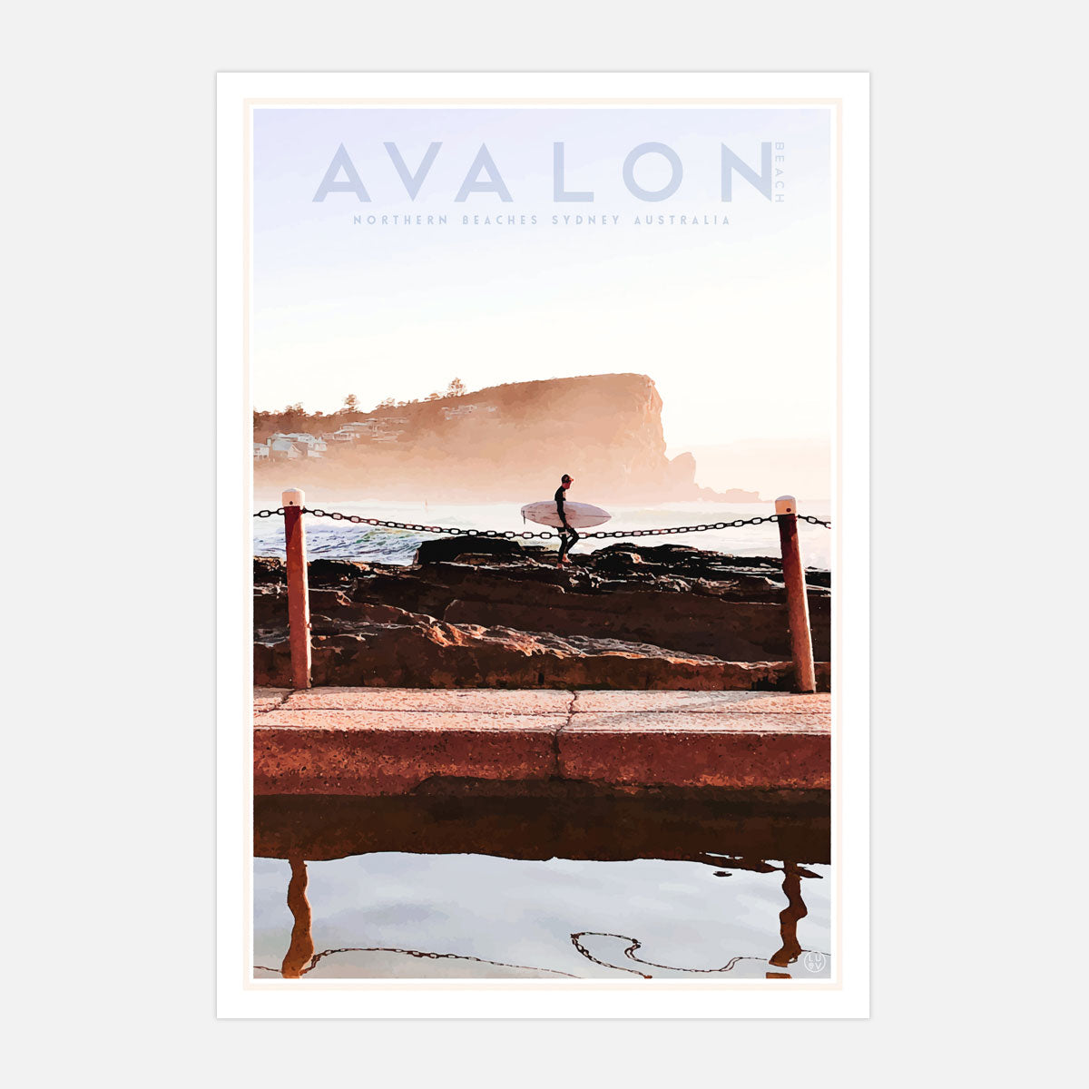 Avalon Beach Pool print by Placesweluv - original design 