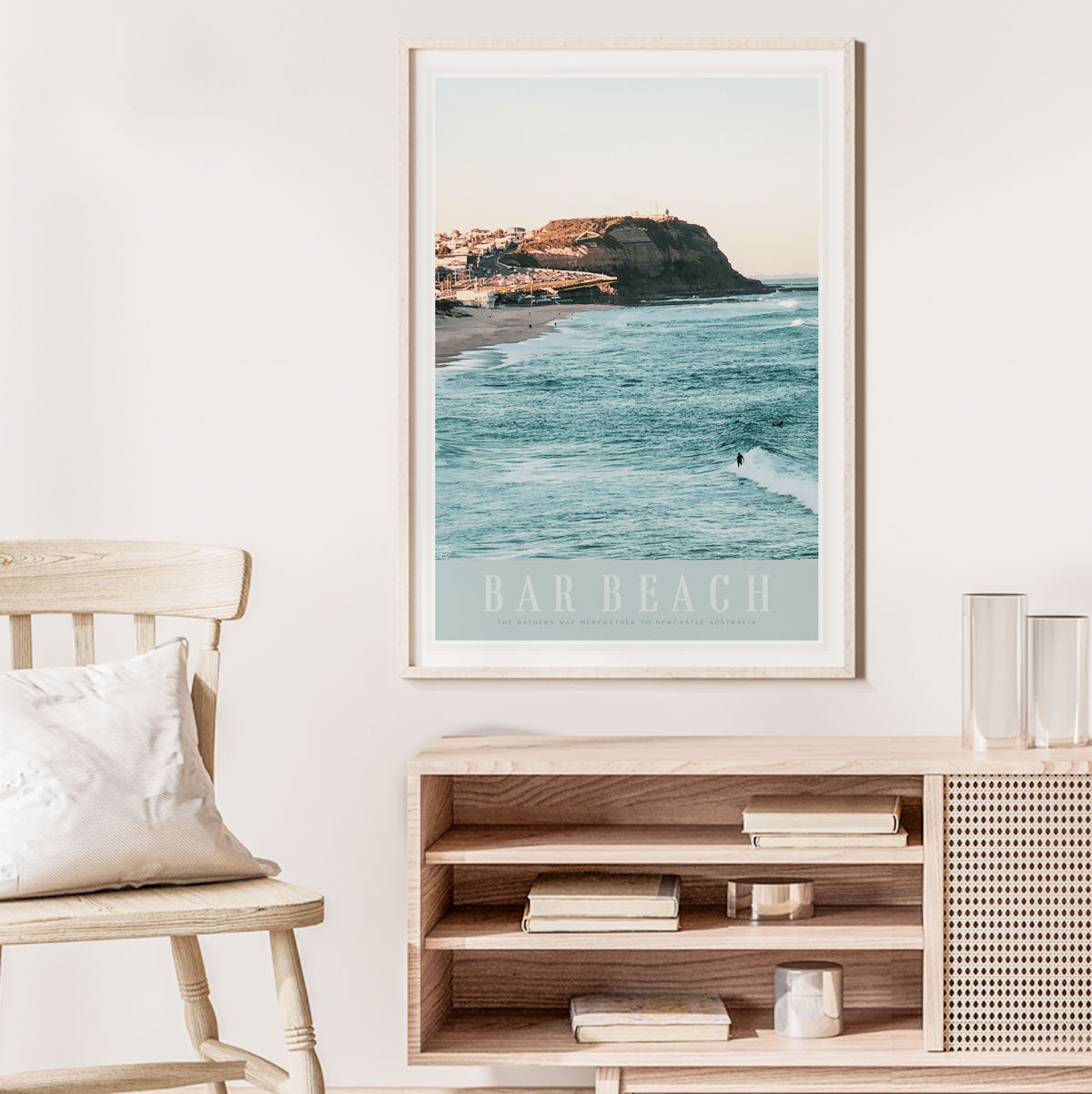 Bar Beach Newcastle vintage print from Places We Luv