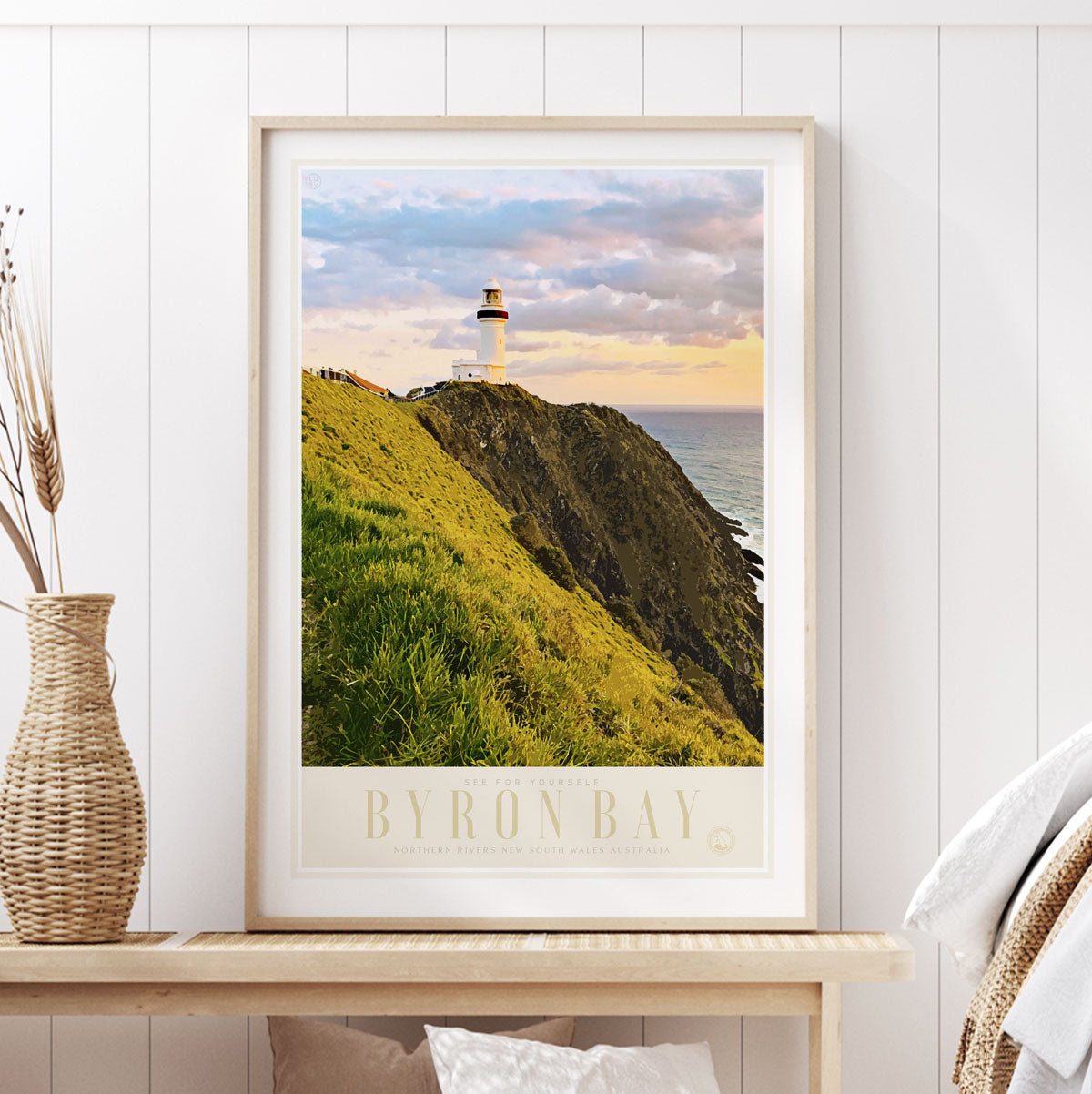 Byron Bay retro vintage travel posters by places we luv