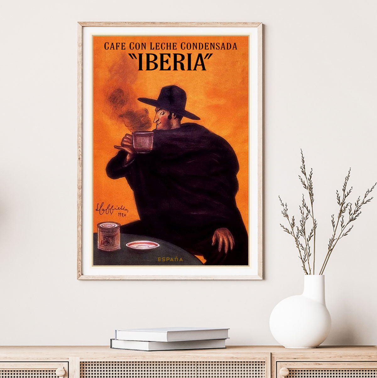 Iberia cafe con Leche vintage retro poster from Places We Luv