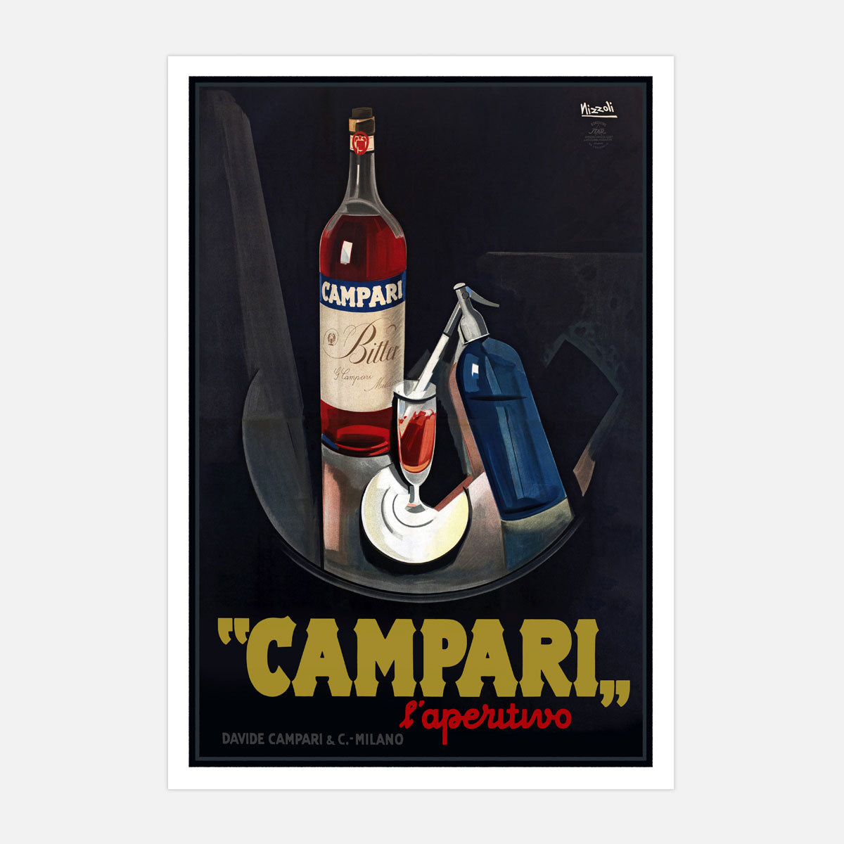 Campari l'aperitivo retro vintage poster print from Paces We Luv