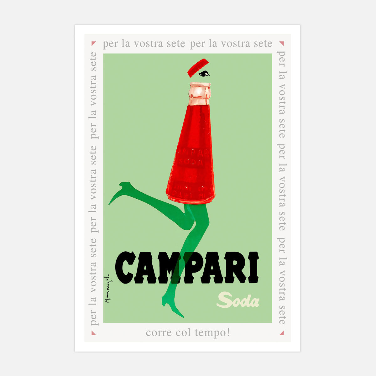 Campari Soda vintage retro advertising poster print from Places We Luv