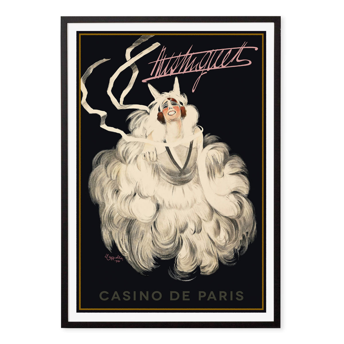 Casino de Paris retro vintage advertising poster in black frame from Places We Luv