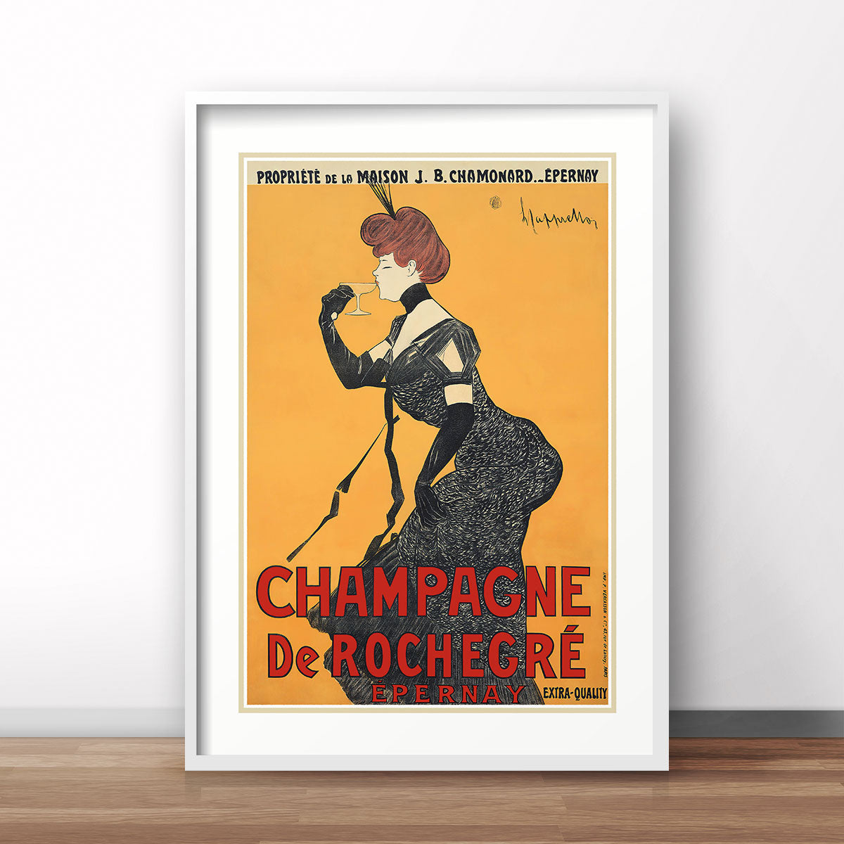 French Champagne vintage retro advertising poster | Places We Luv