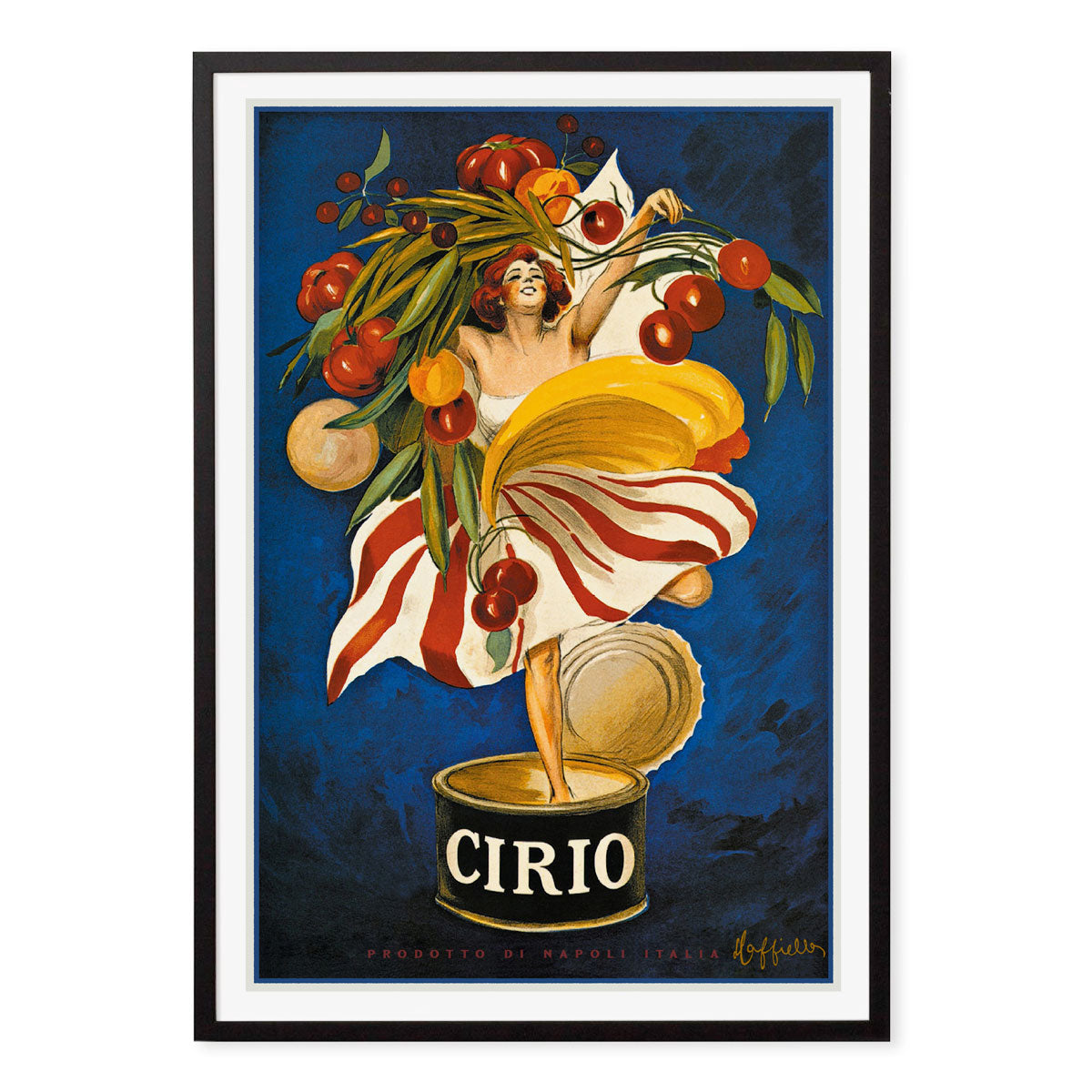 Cirio Italy retro vintage poster print in black frame from Places We Luv