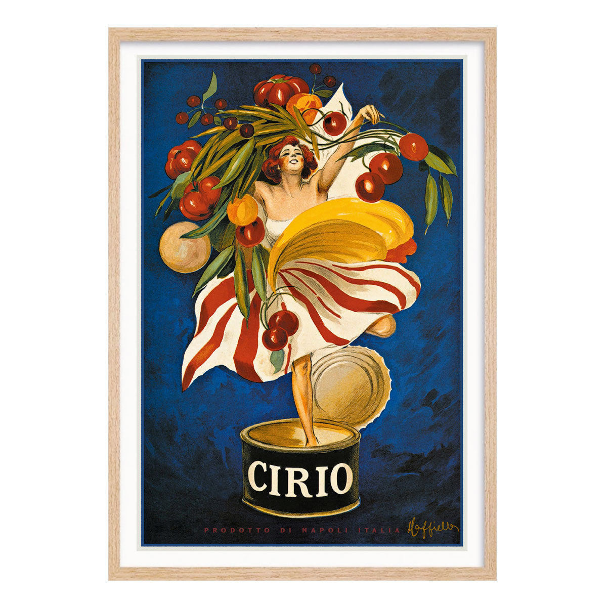 Cirio Italy retro vintage poster print in oak frame from Places We Luv