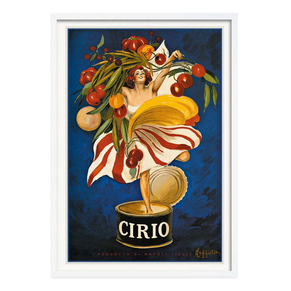 Cirio Italy retro vintage poster print in white frame from Places We Luv