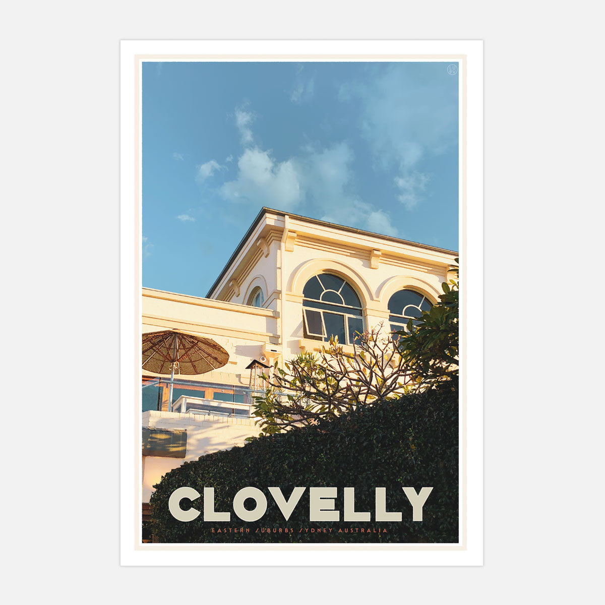 Clovelly NSW retro vintage print by Places We Luv