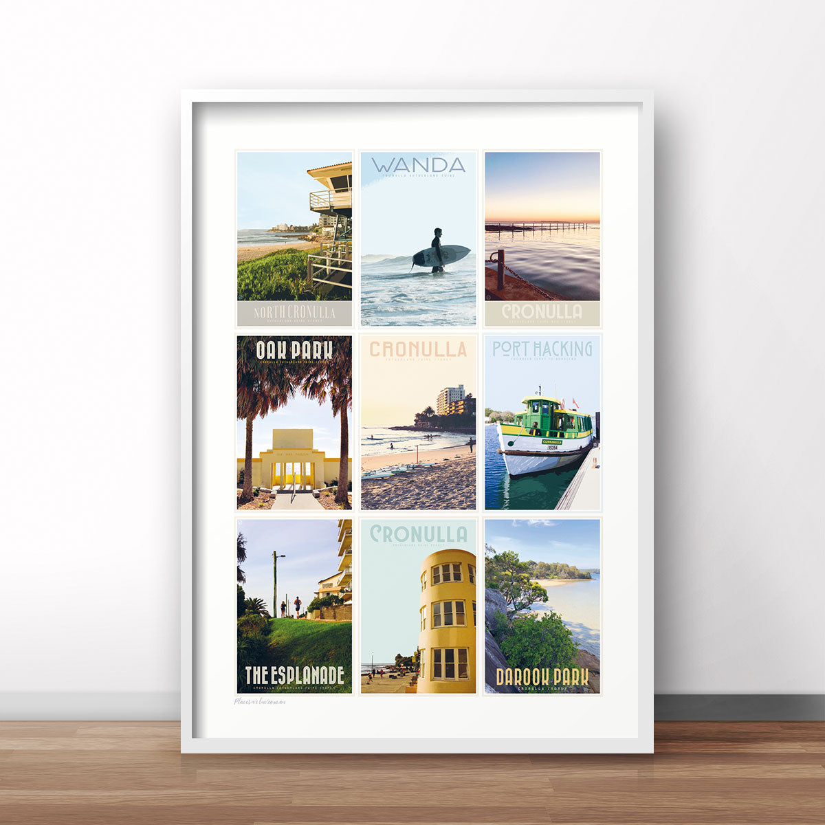 Mixed Cronulla NSW travel print - original design by Places We Luv