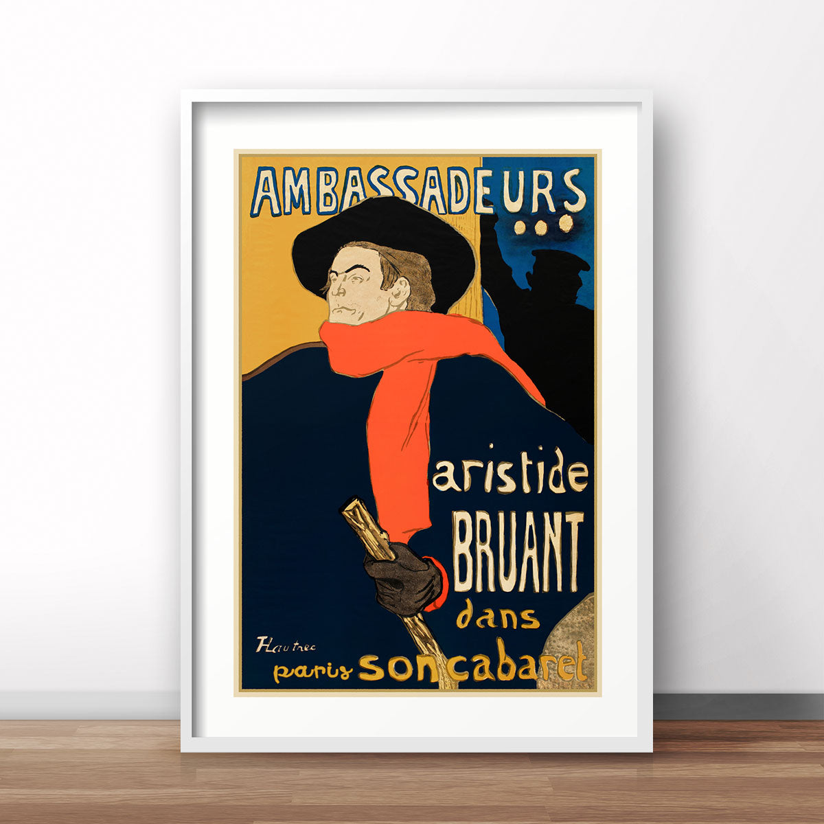 Aristide Bruant Cabaret vintage retro advertising poster from Places We Luv
