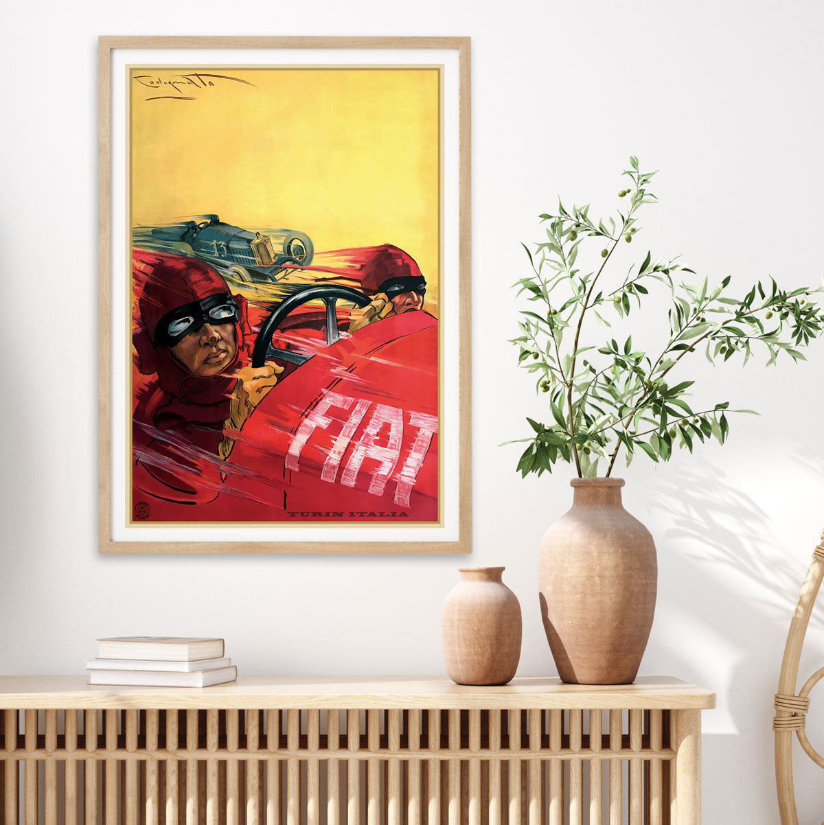 Fiat Italy vintage retro advertising poster | Places We Luv