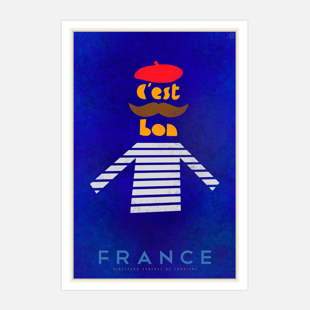 French vintage retro print by Places we luv