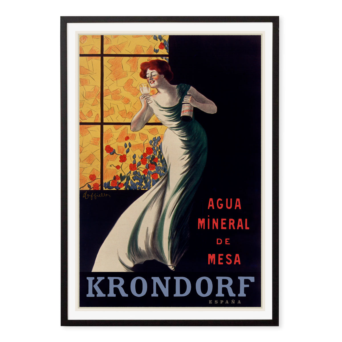 Krondorf retro vintage advertising poster print in black frame from Places We Luv