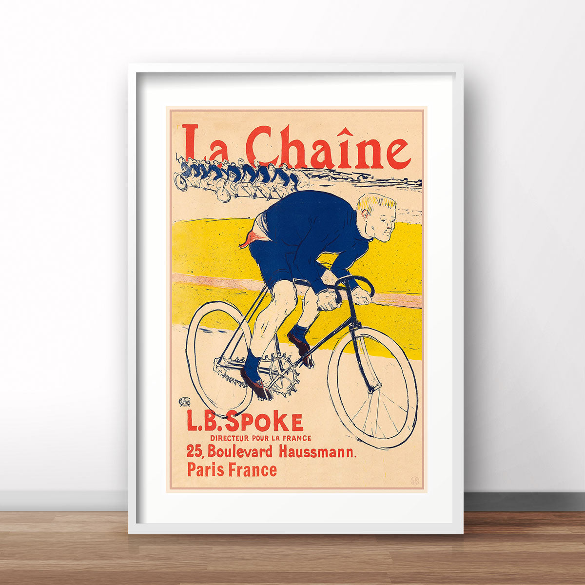 French Bicycle vintage retro poster print from Places We Luv