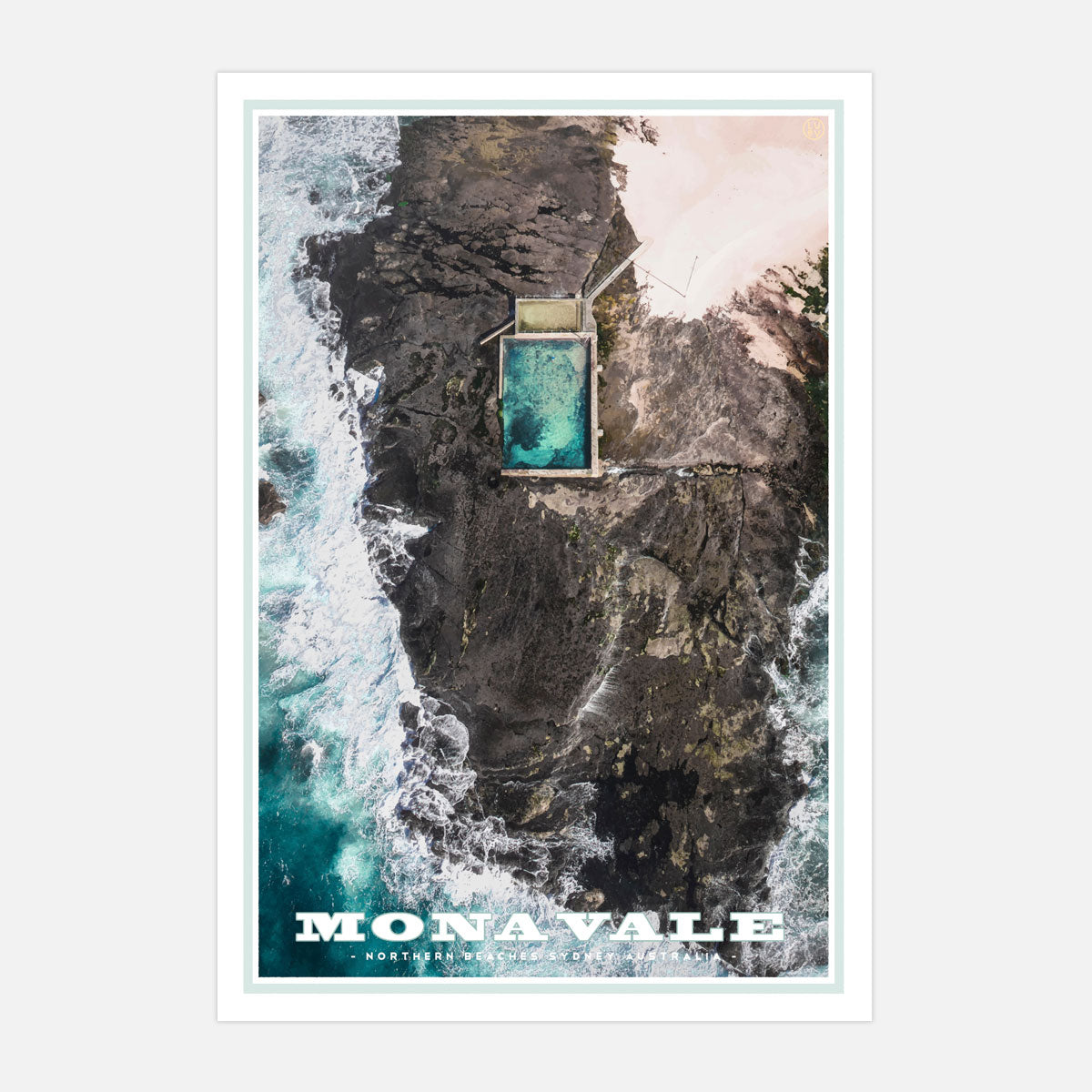 Places We Luv Mona Vale vintage travel style print 