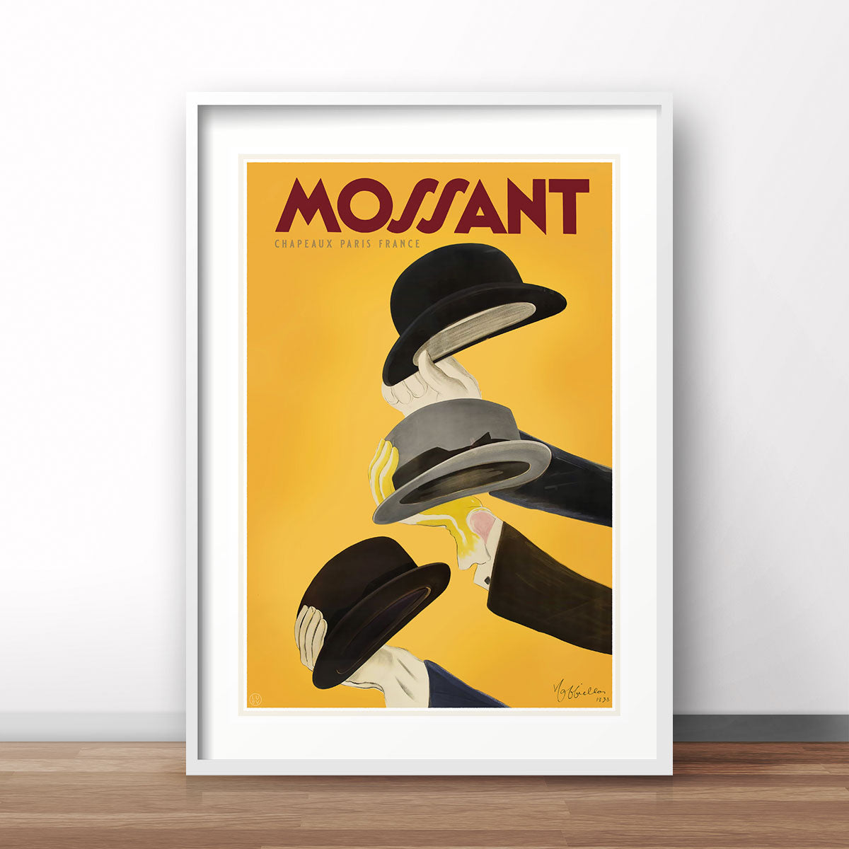 Mossant hats France vintage retro poster from Places We Luv