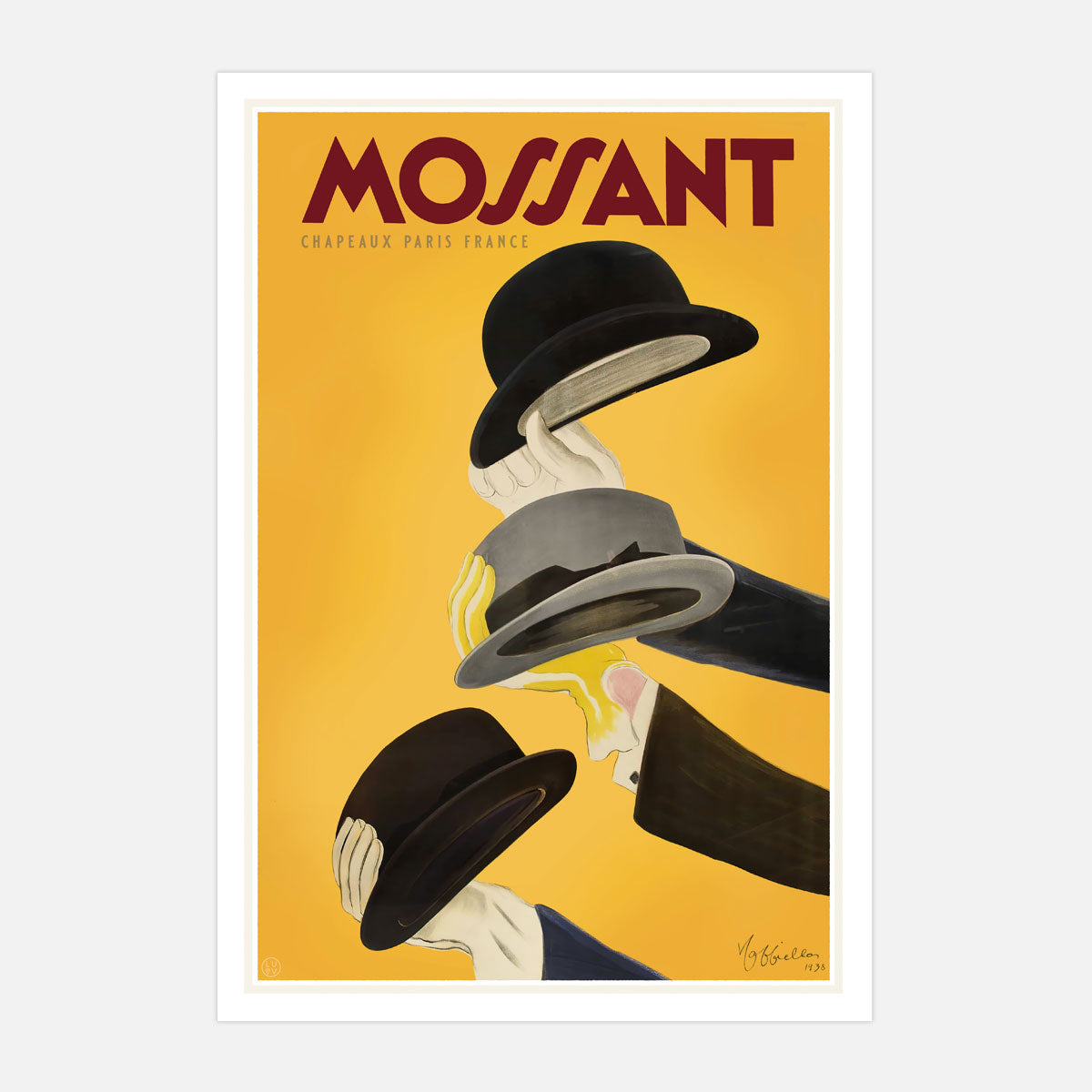 Mossant hats France vintage retro advertising print from Places We Luv