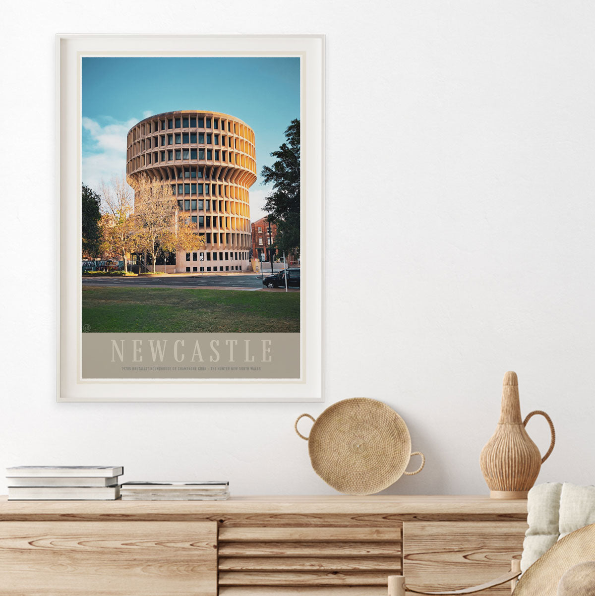 Newcastle NSW vintage retro travel poster from Places We Luv