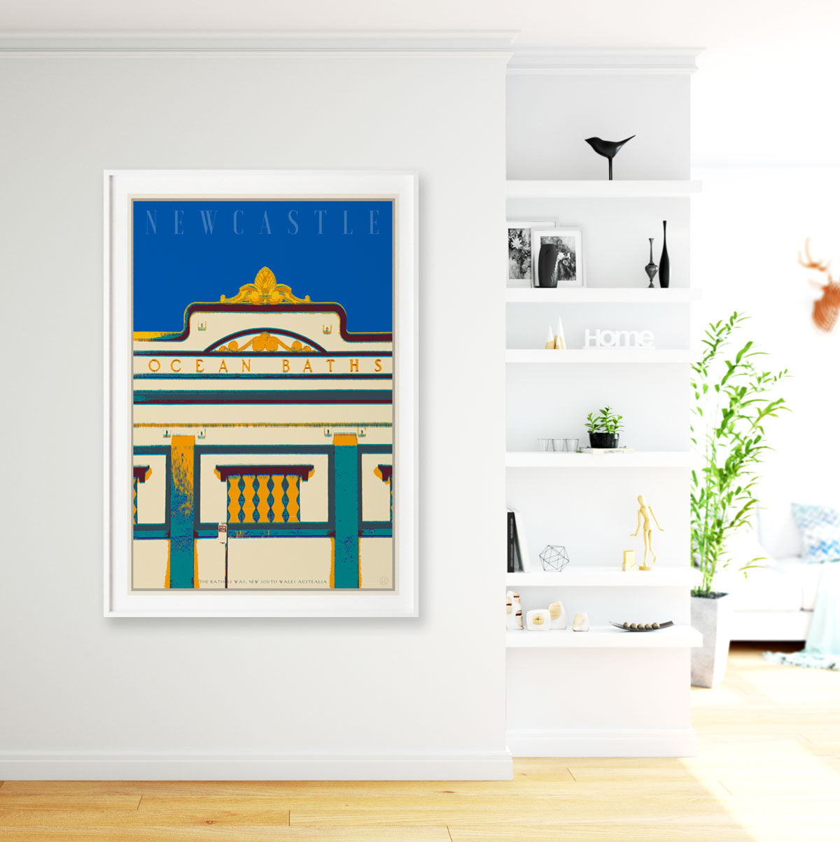 Newcastle baths deco pop travel print by Places We Luv