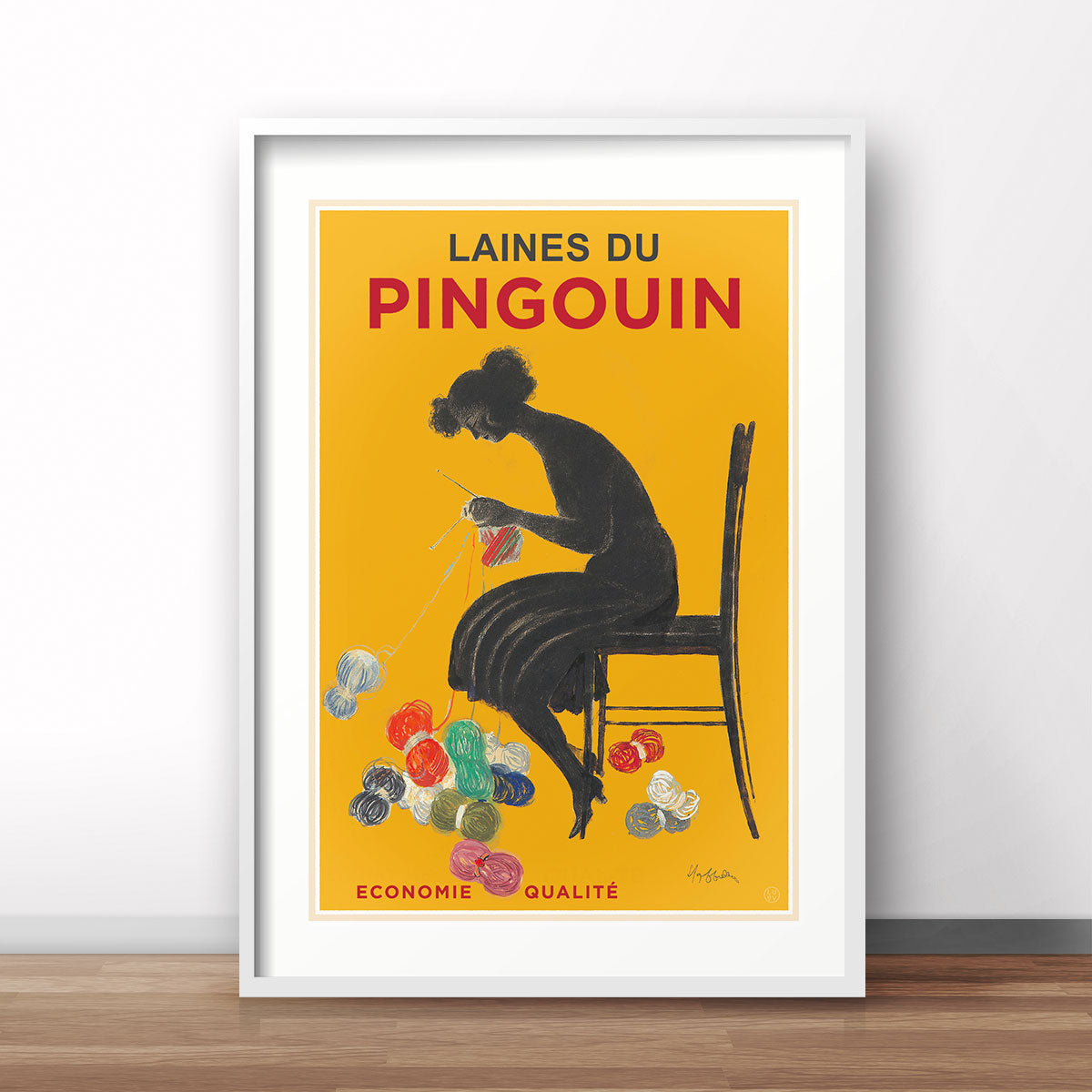 Laines du Pingouin retro vintage advertising poster print from Places We Luv