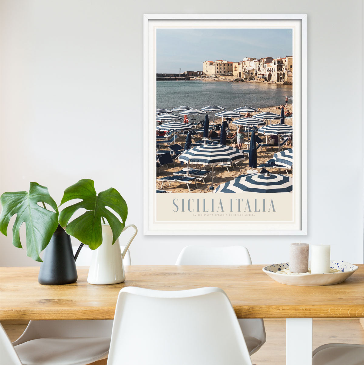 Sicilia Italy vintage retro print