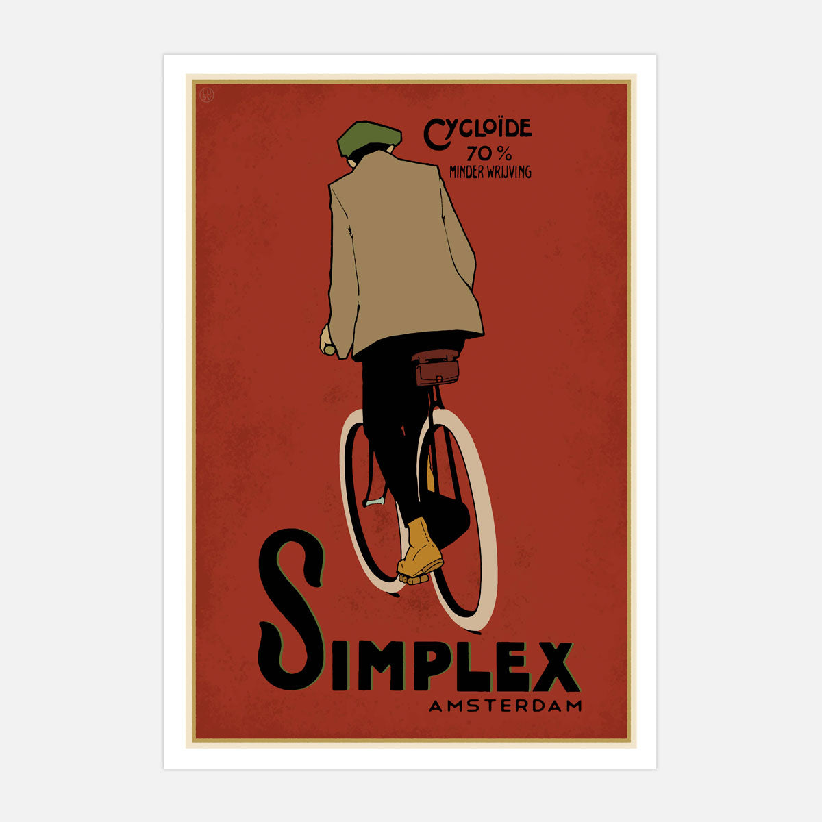 Simplex Cycles Amsterdam vintage retro advertising poster - Places We Luv