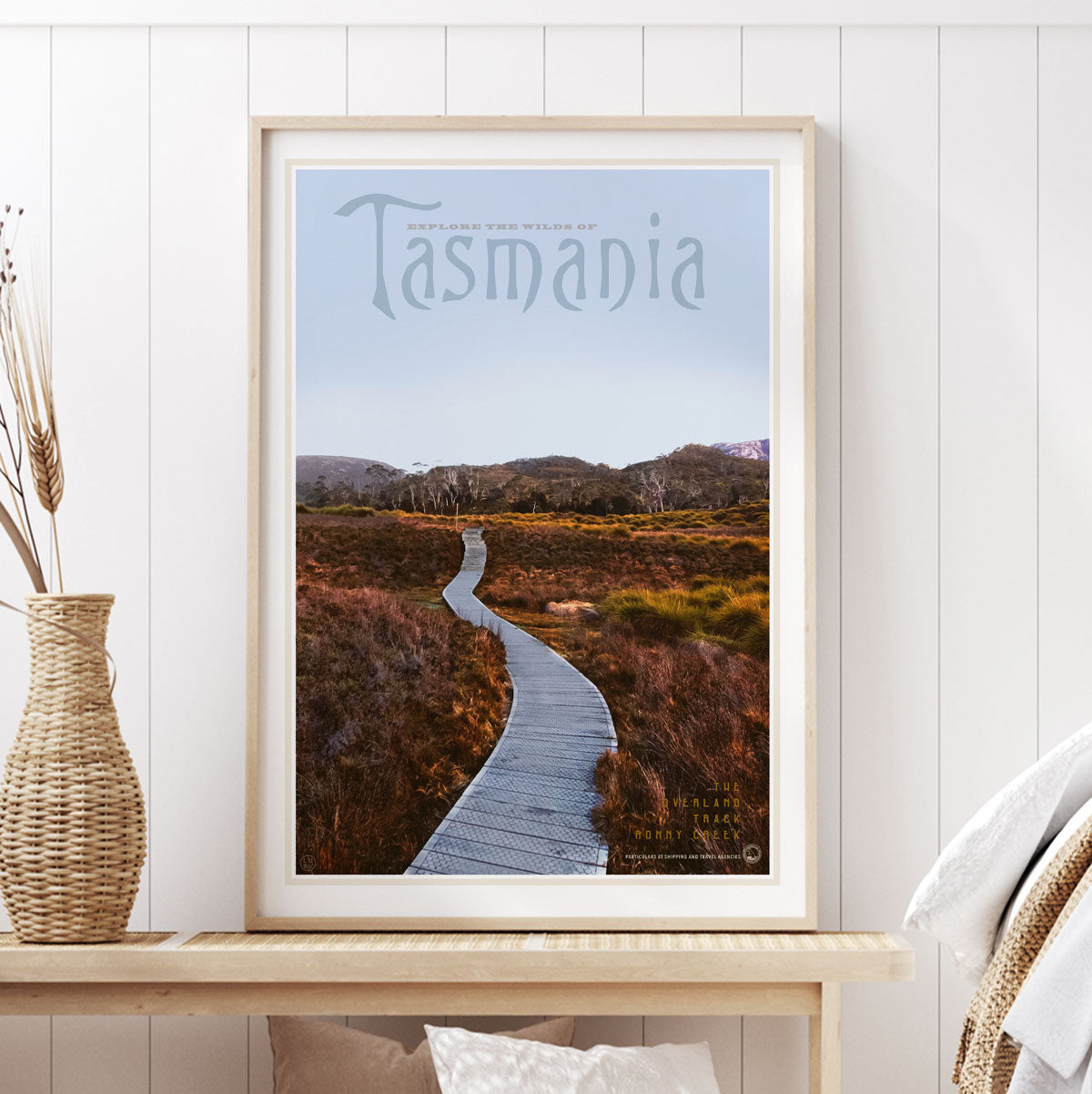 Tasmania Overland track vintage retro poster from Places We Luv