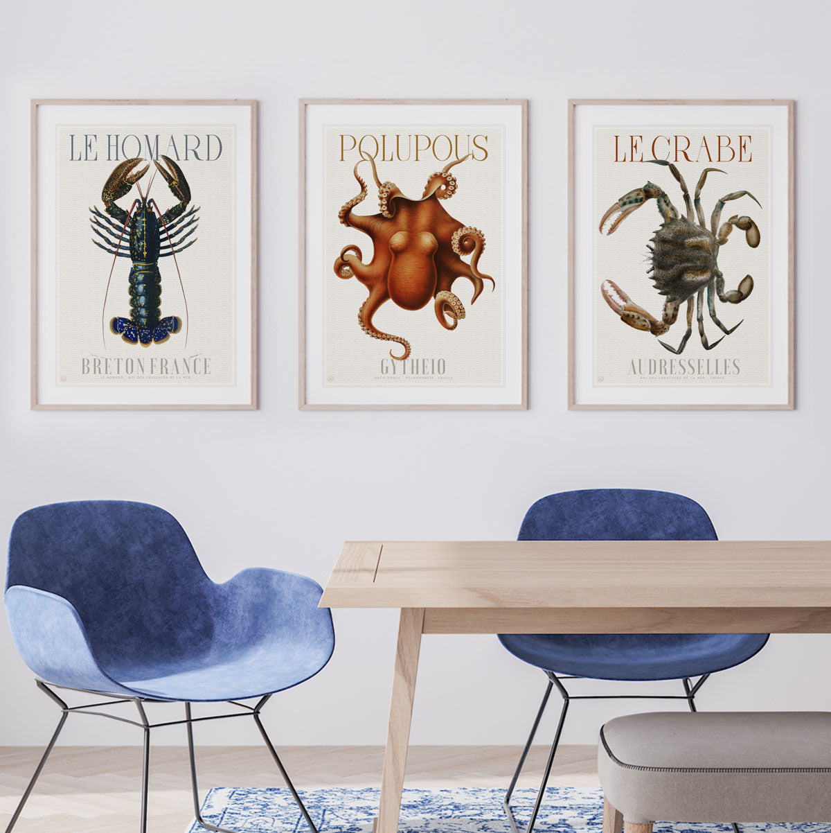 Greek Octopus retro vintage prints from Places We Luv