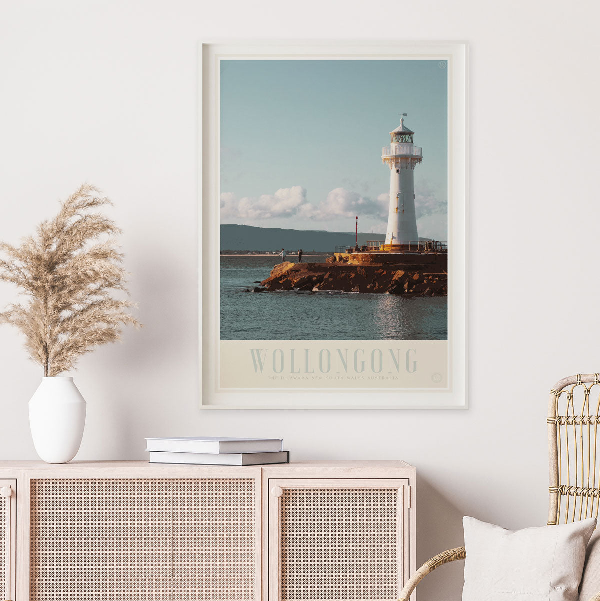 Wollongong NSW vintage retro travel print by Places We Luv