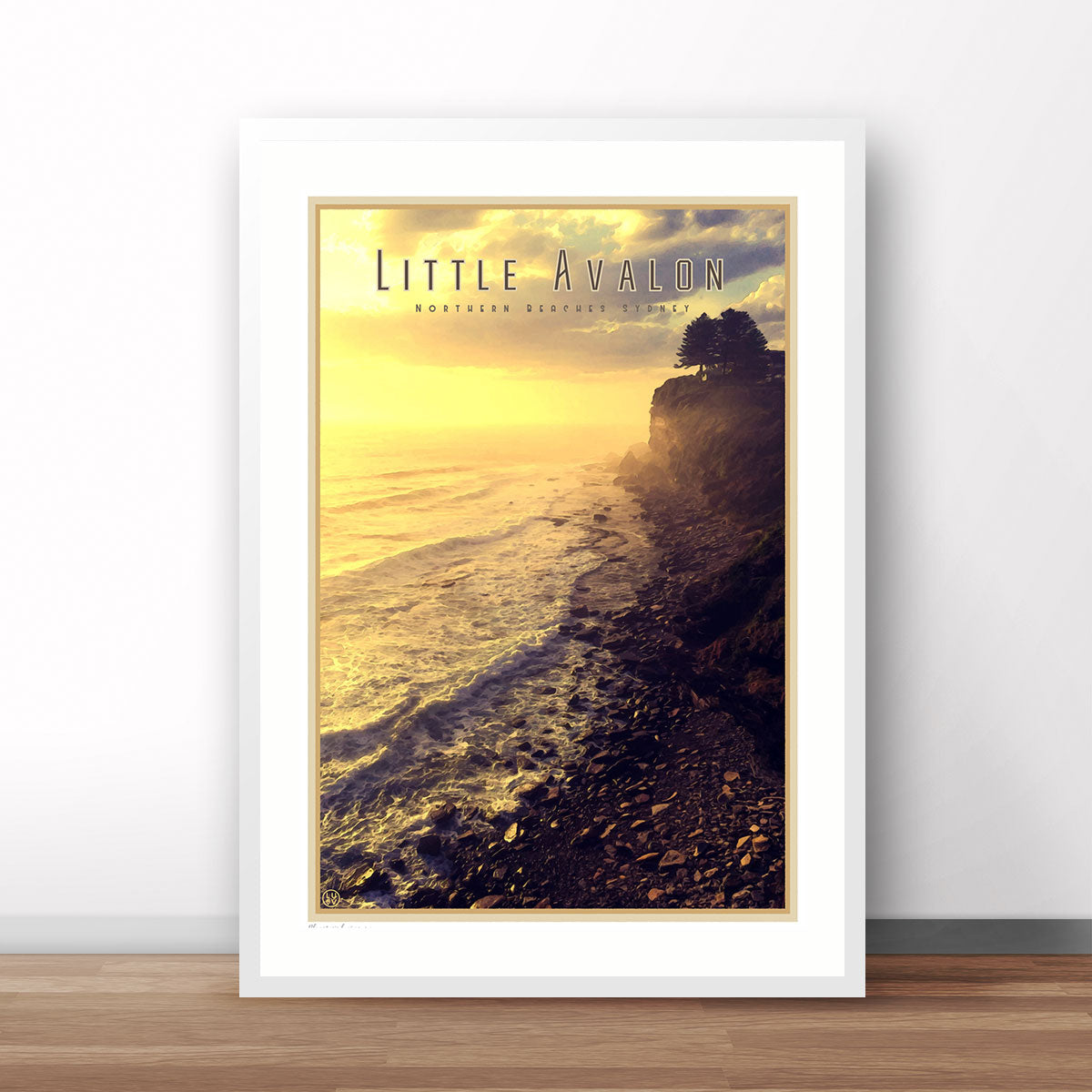 Little Avalon vintage travel style poster by Places we Luv