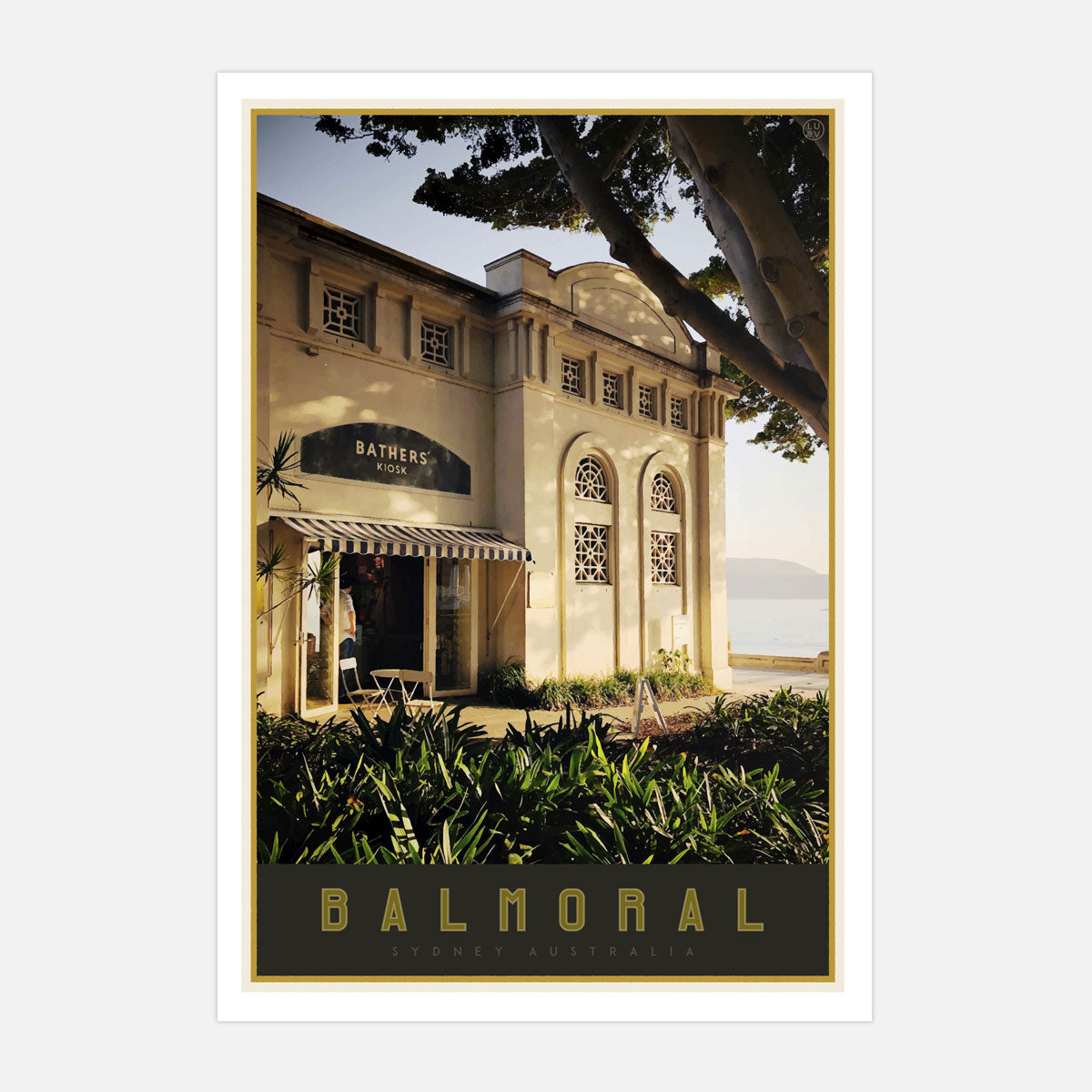 Balmoral Beach poster - Sydney - original design by placesweluv travel style 