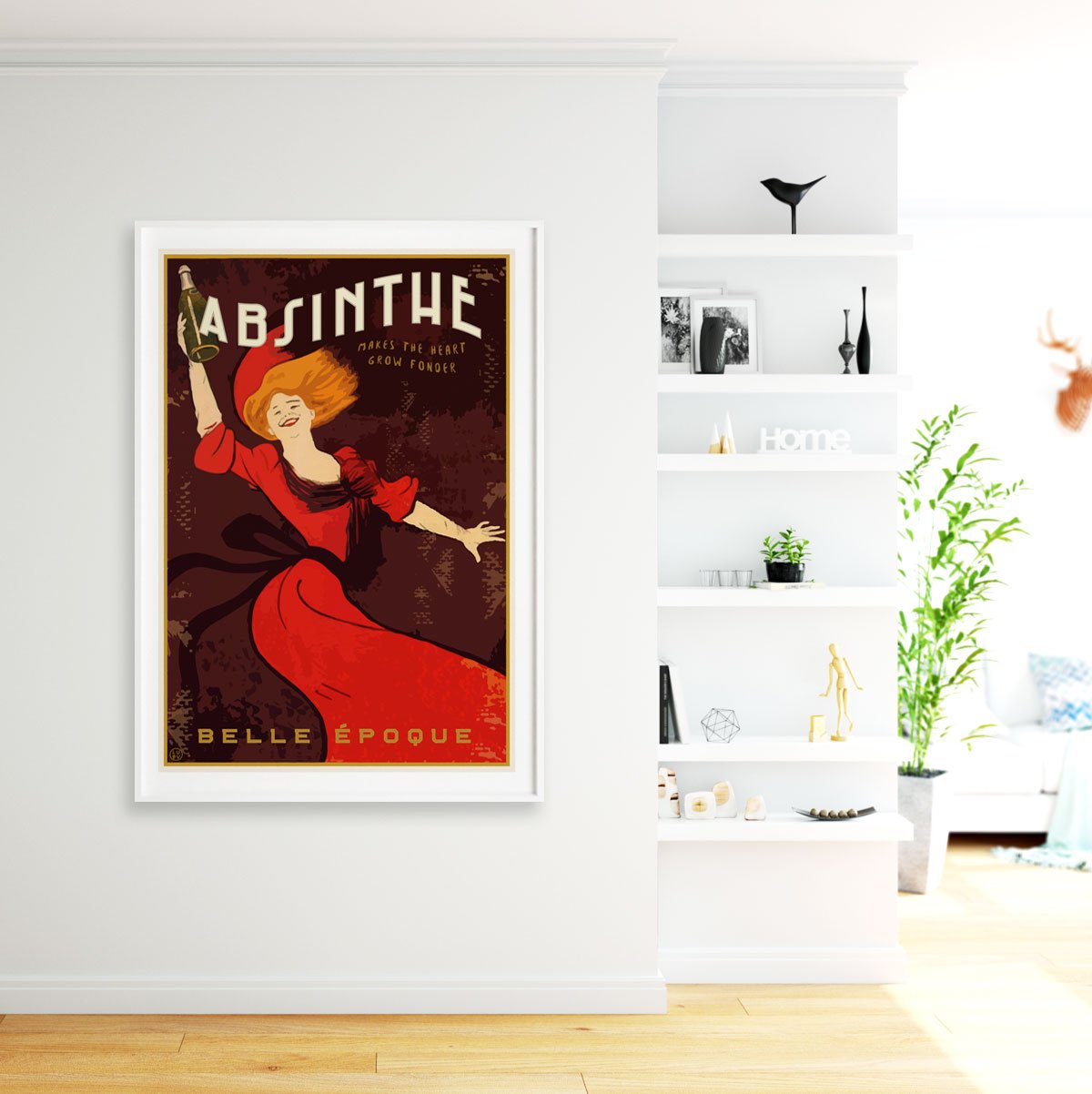 Absinthe belle epoque france framed travel print by placesweluv