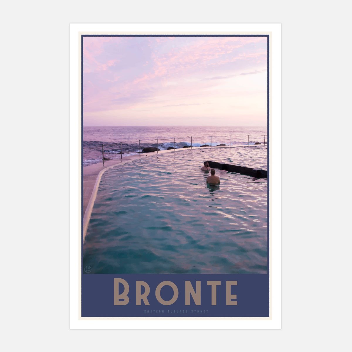 Bronte vintage travel style print by places we luv