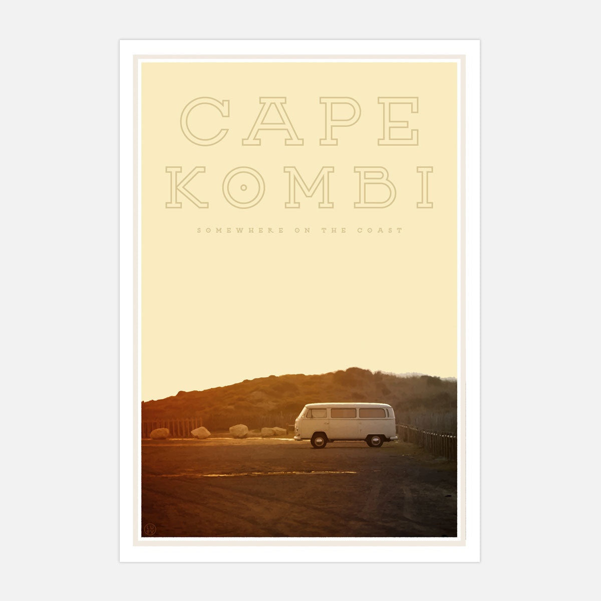 Kombi vintage travel style poster by places we luv sydney