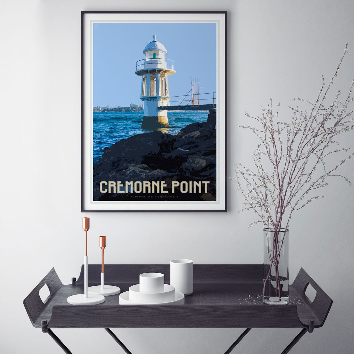 Cremorne point vintage style travel print by Places We Luv