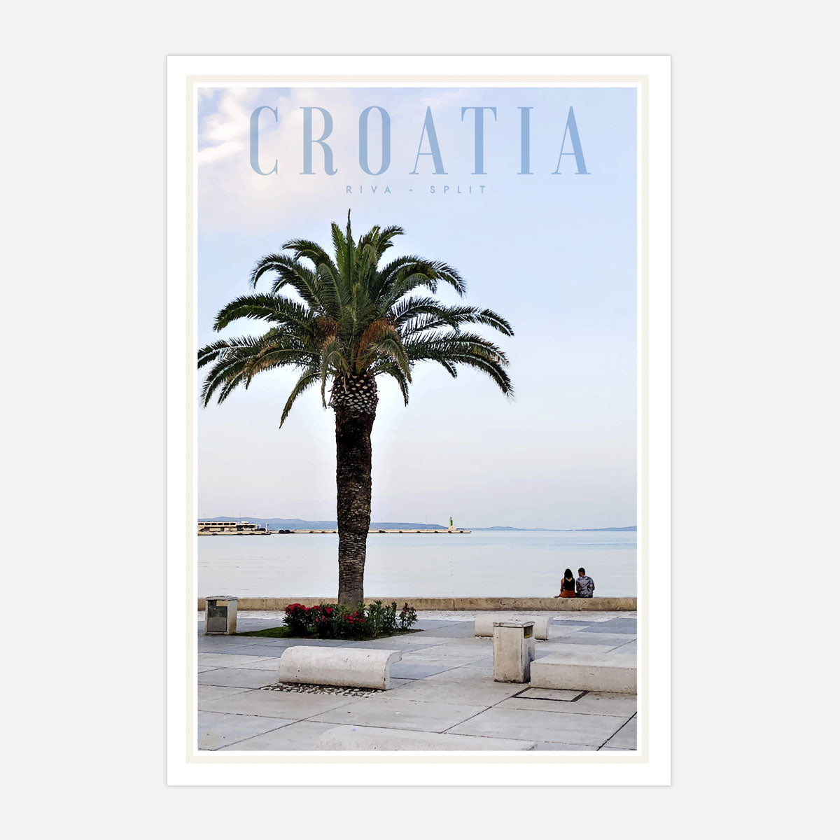  Split Croatia vintage travel style print and poster by places we luv 